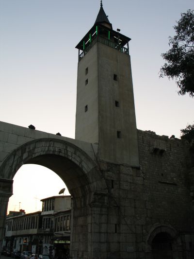 Bab Sharqi with 13th century minaret